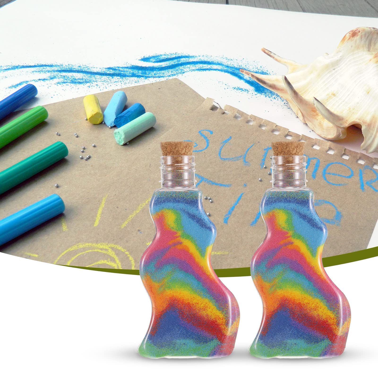DIY sand art bottle pack for invitations and crafts
