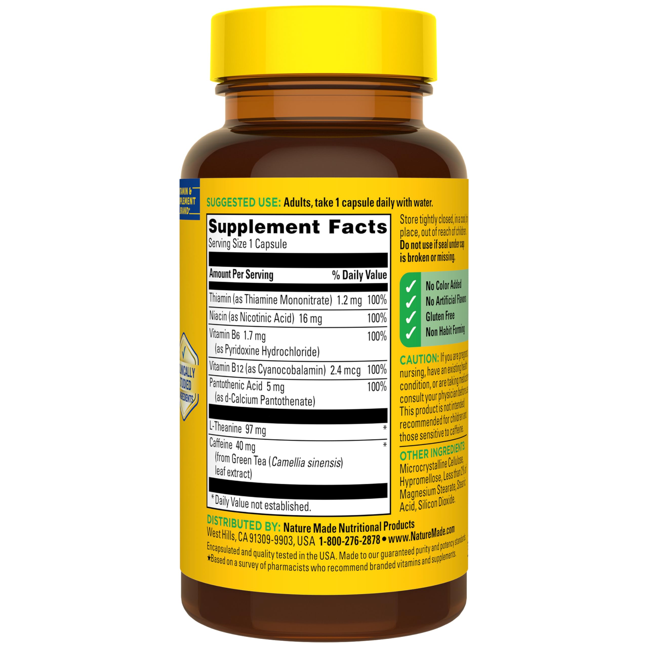 Pharmacist recommended Nature Made focus brand packaging