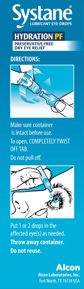 Alcon Systane Hydration transparent packaging