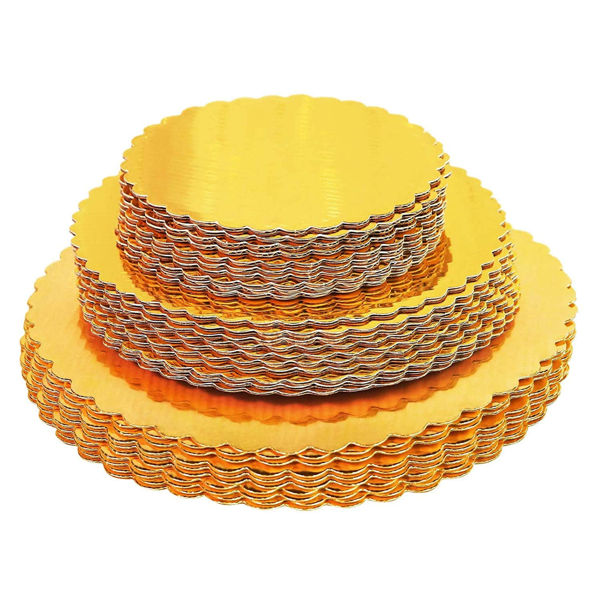 30-pack cake board rounds gold laminated 8-inch 10-inch 12-inch
