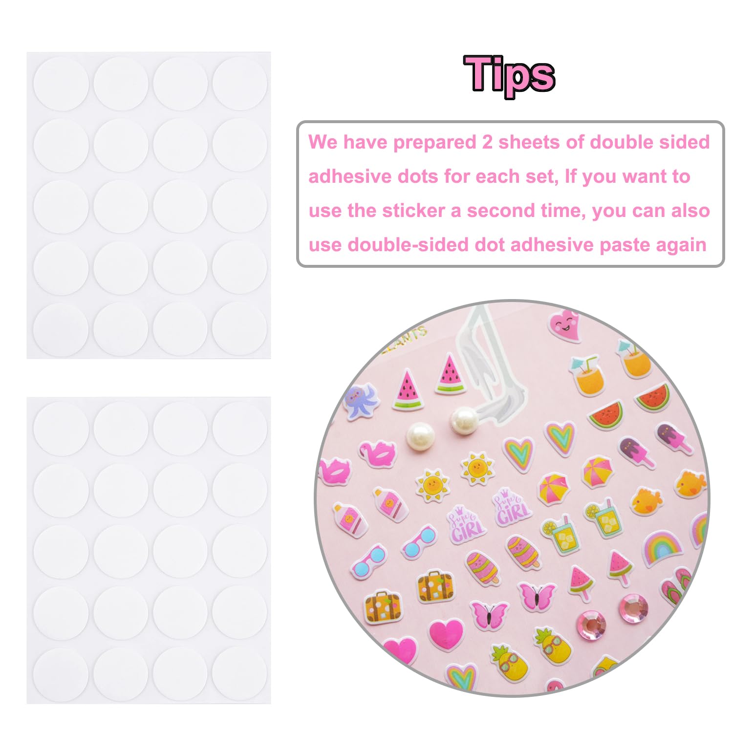 Girls sticker earrings 30-pair package