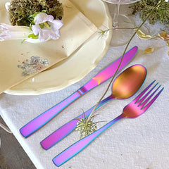 30-piece flatware set with diverse utensil types