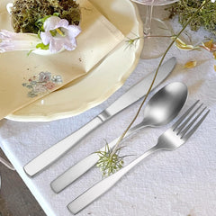 30 piece stainless steel cutlery set for six diners