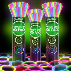 300 glow sticks bulk party pack 8 inch size