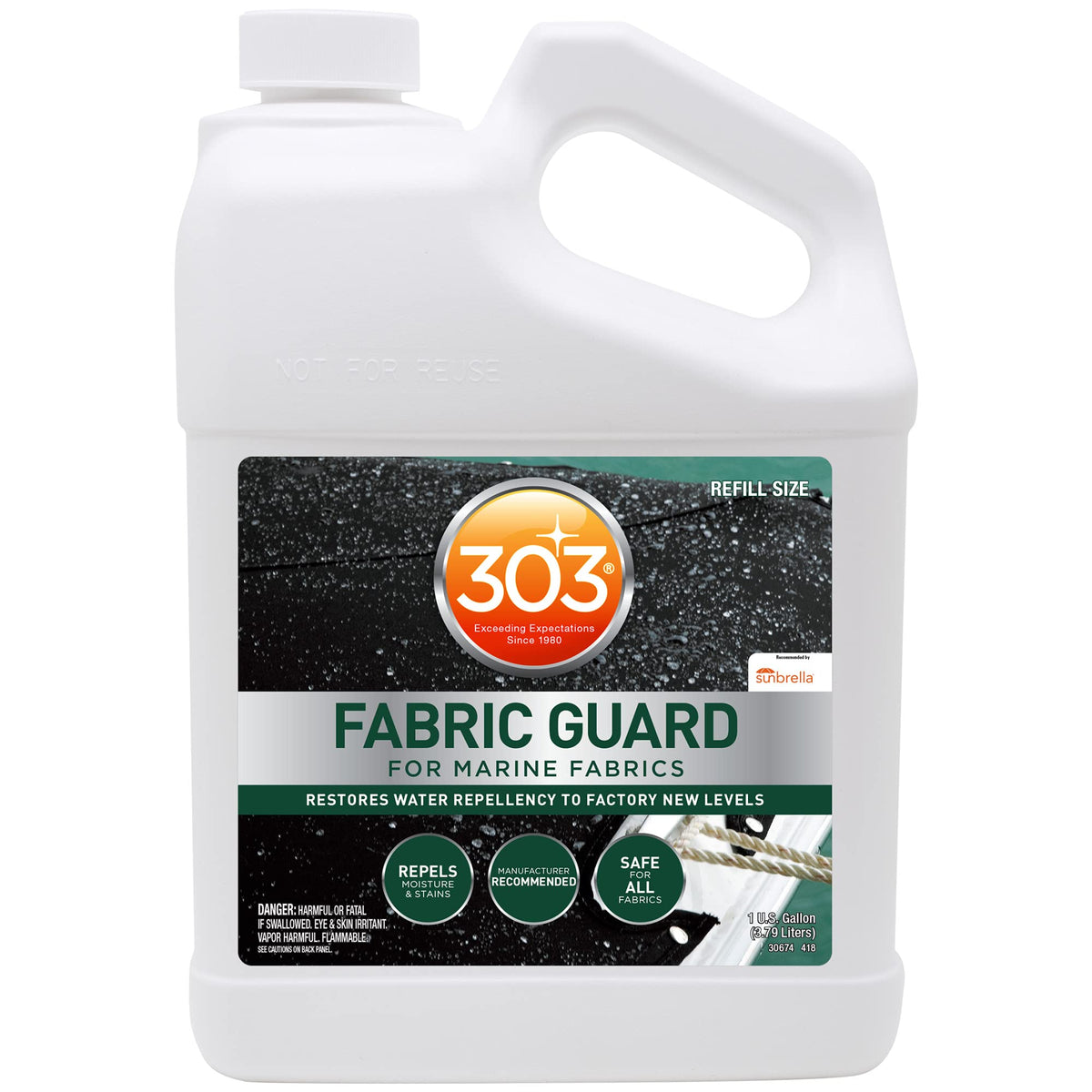 303 Marine Fabric Guard bottle for boat covers canvas 1 gallon