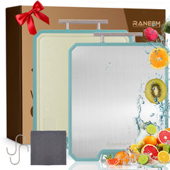Dual sided 304 stainless steel cutting board kitchen