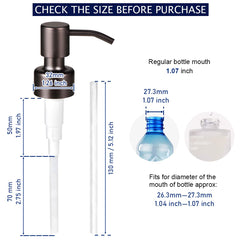 304 stainless steel replacement pump bronze finish for dispensers