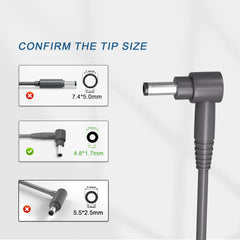 DC 4.8 x 1.7mm connector on the charger