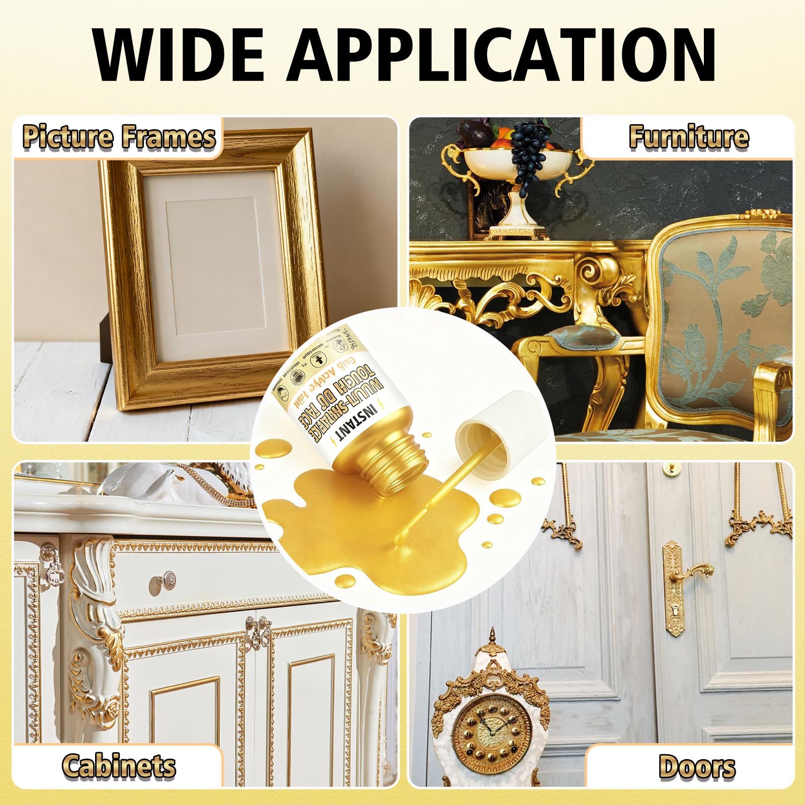 Gold paint for furniture doors walls and crafts