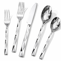 30pcs Silverware Set stainless steel with diamond handle