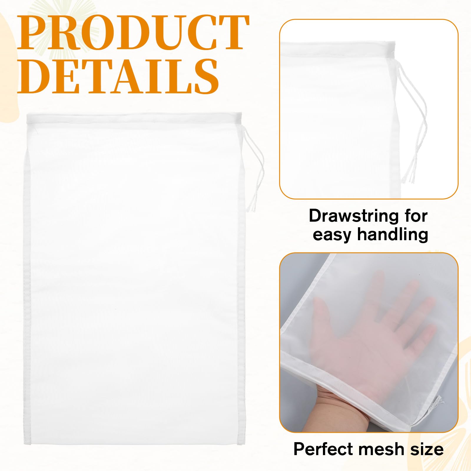 30x20 cm filter bag with fine mesh for straining
