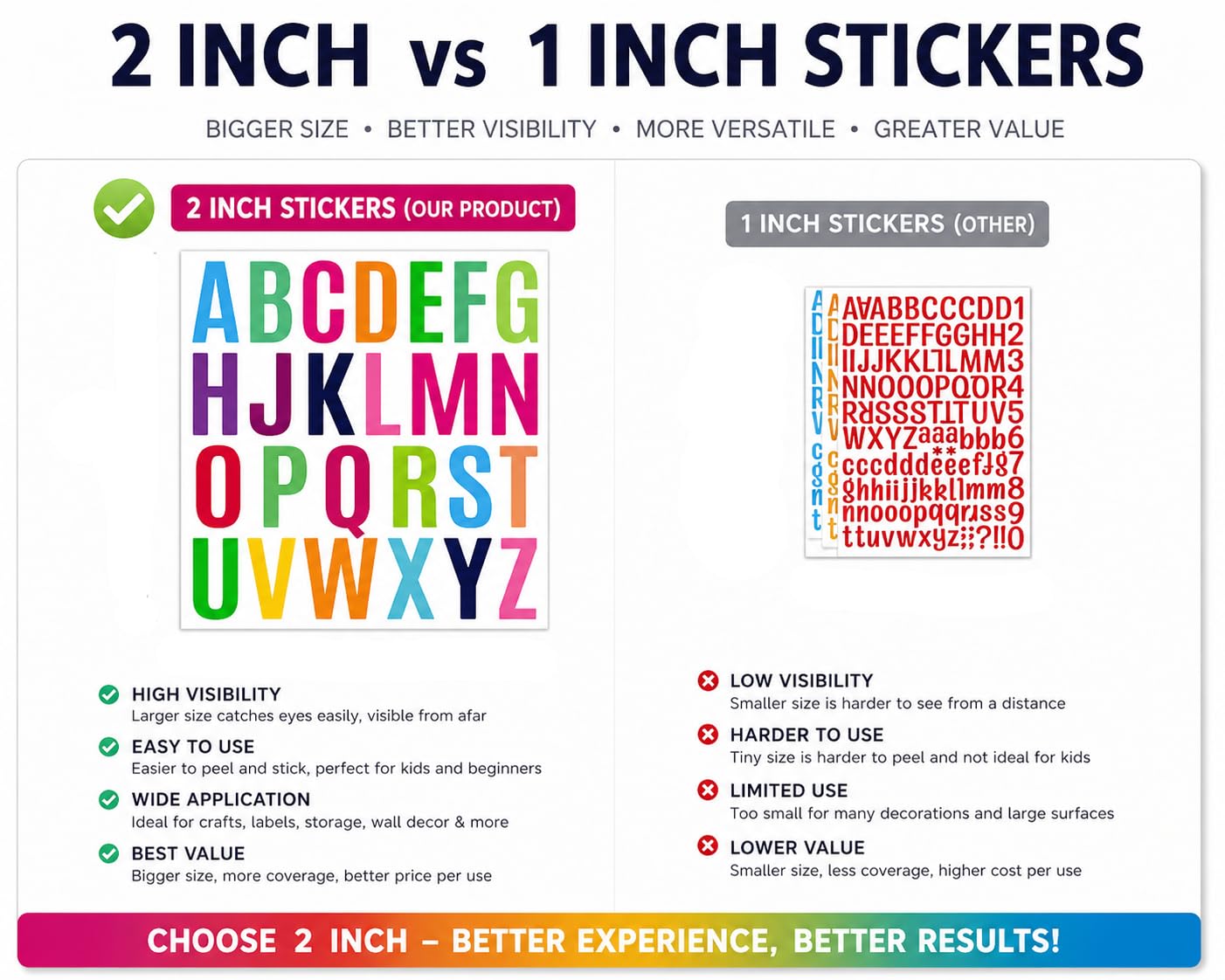 312 piece vinyl alphabet sticker pack