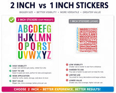 312 piece vinyl alphabet sticker pack