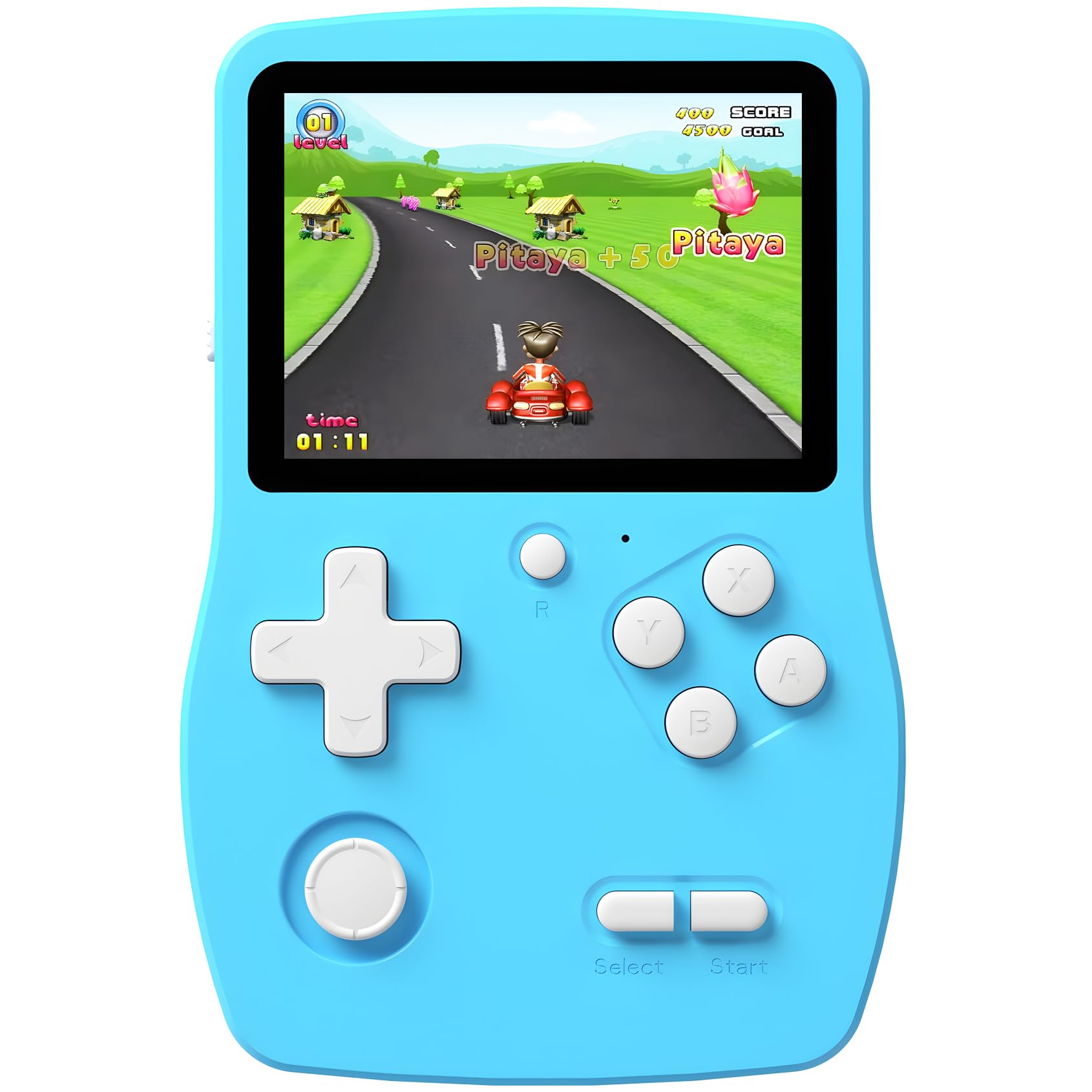 Blue 32-bit handheld games for kids with 139 preloaded retro games