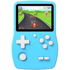 Blue 32-bit handheld games for kids with 139 preloaded retro games