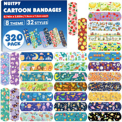 320 pack kids cartoon bandages with 32 styles variety
