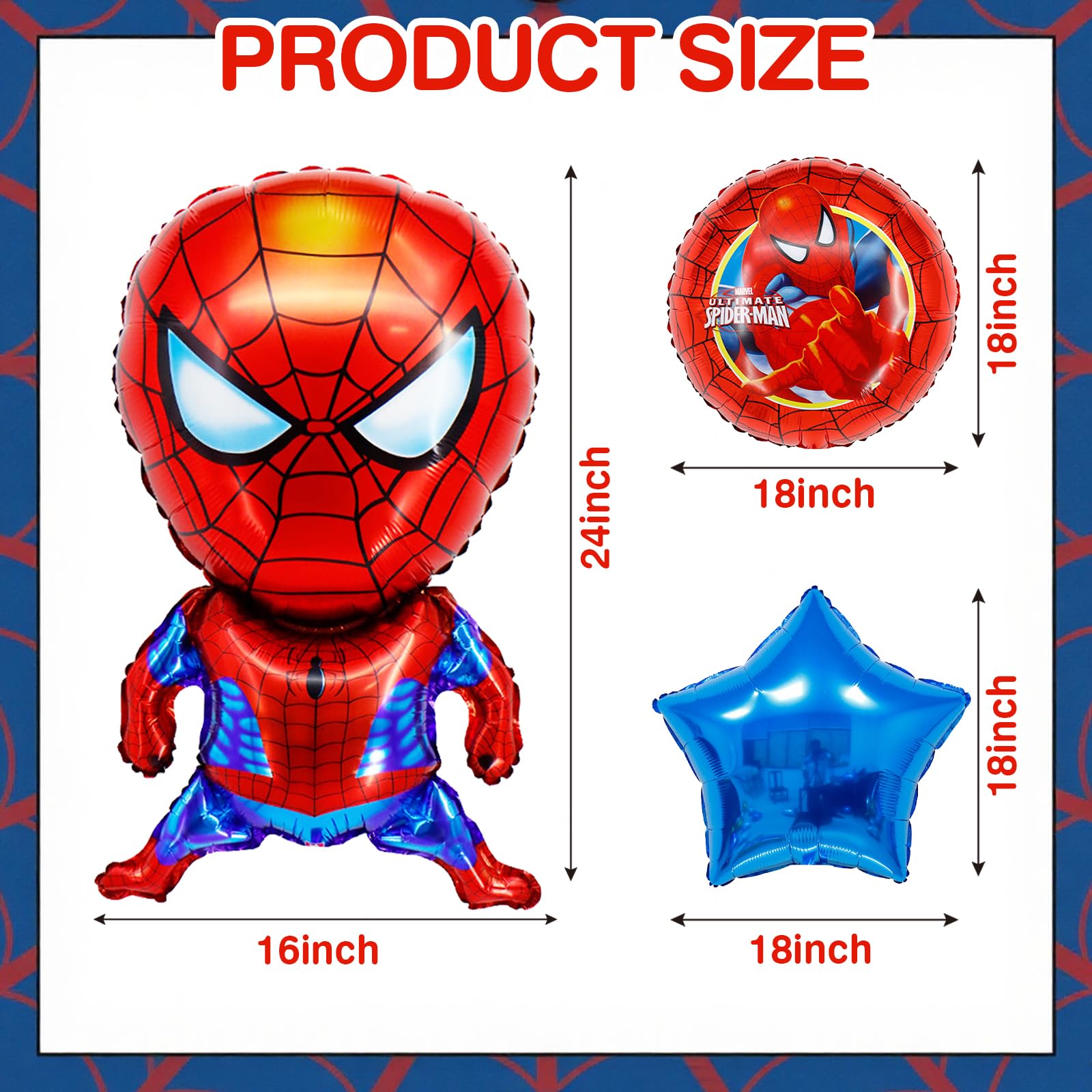 32 inch superhero foil balloon with metallic finish