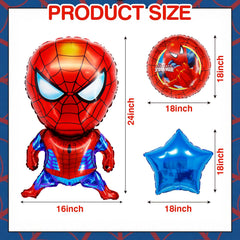 32 inch superhero foil balloon with metallic finish