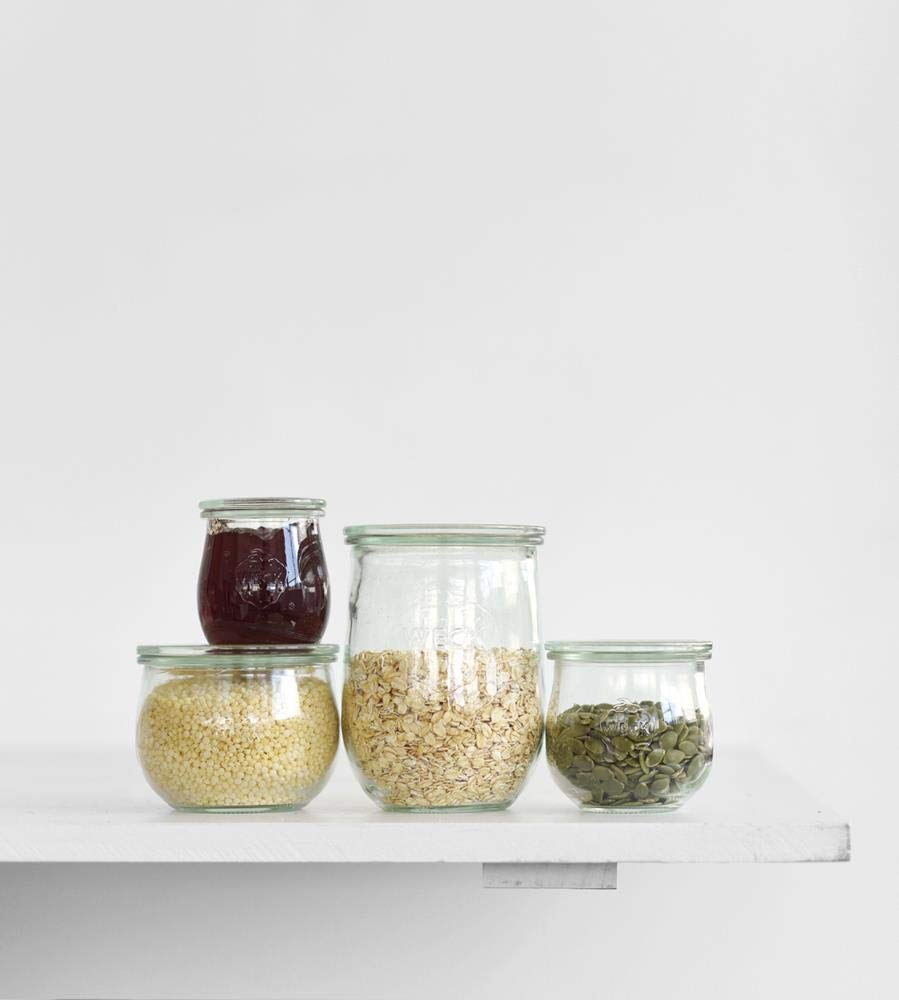 One-liter storage jar suitable for jams and spices