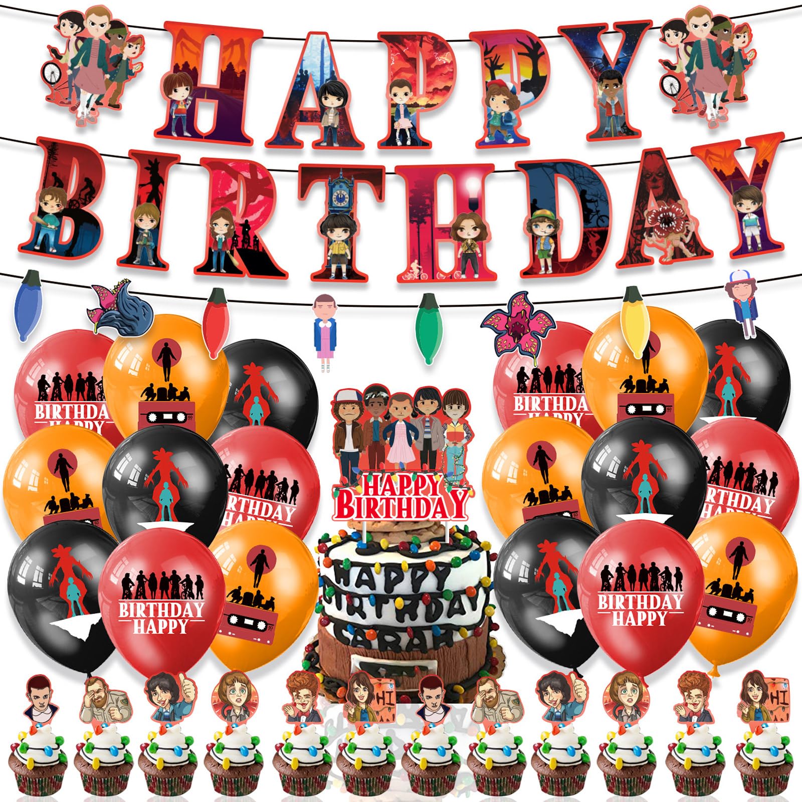 33-pcs tv-series-theme birthday decorations kit