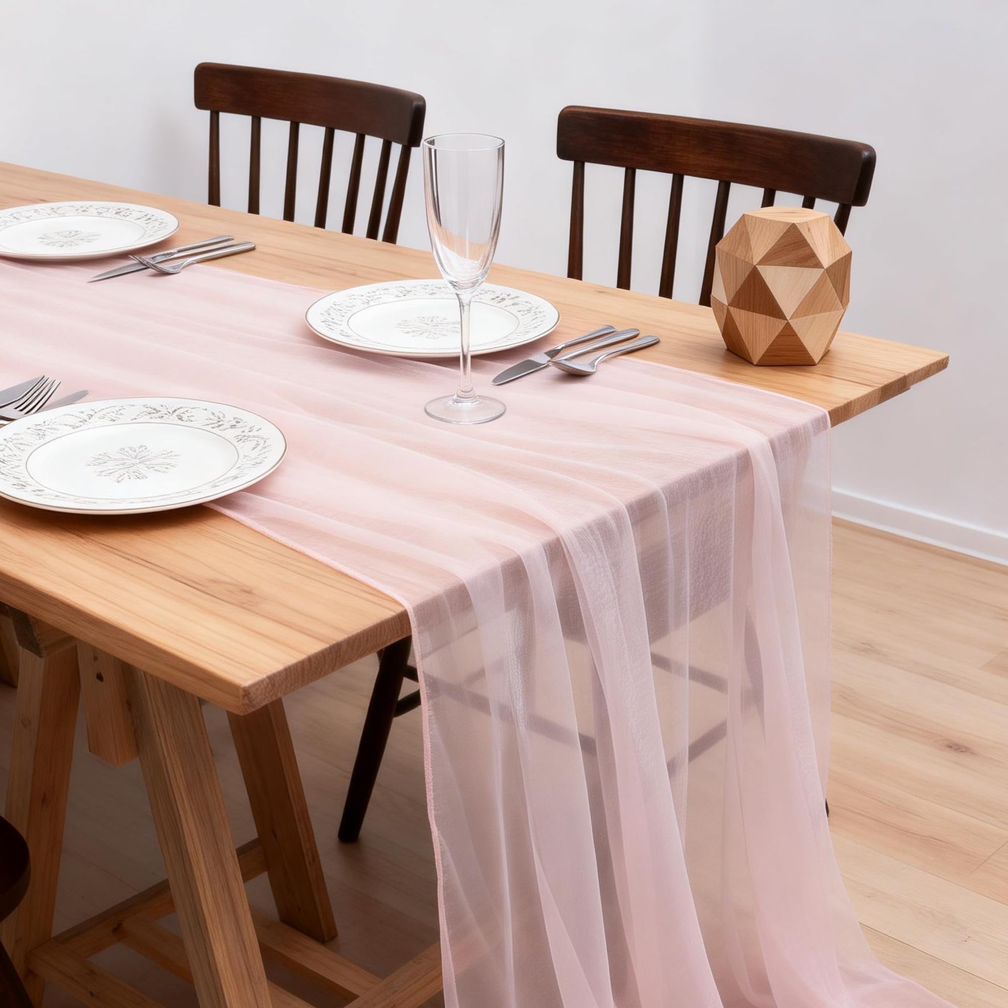 Pink table runner 33 by 120 inches for celebrations