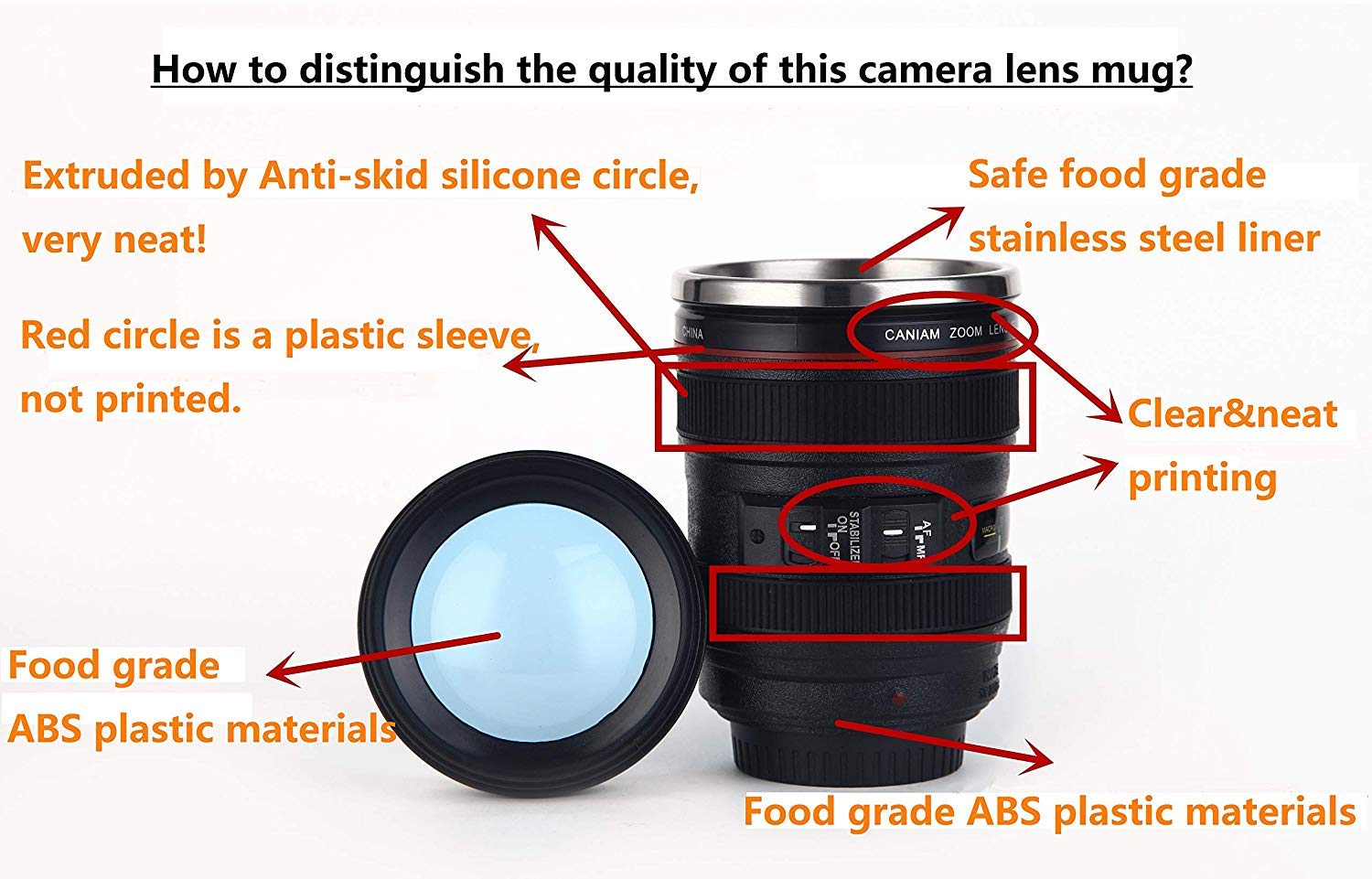 Chasing Y camera lens mug travel friendly design