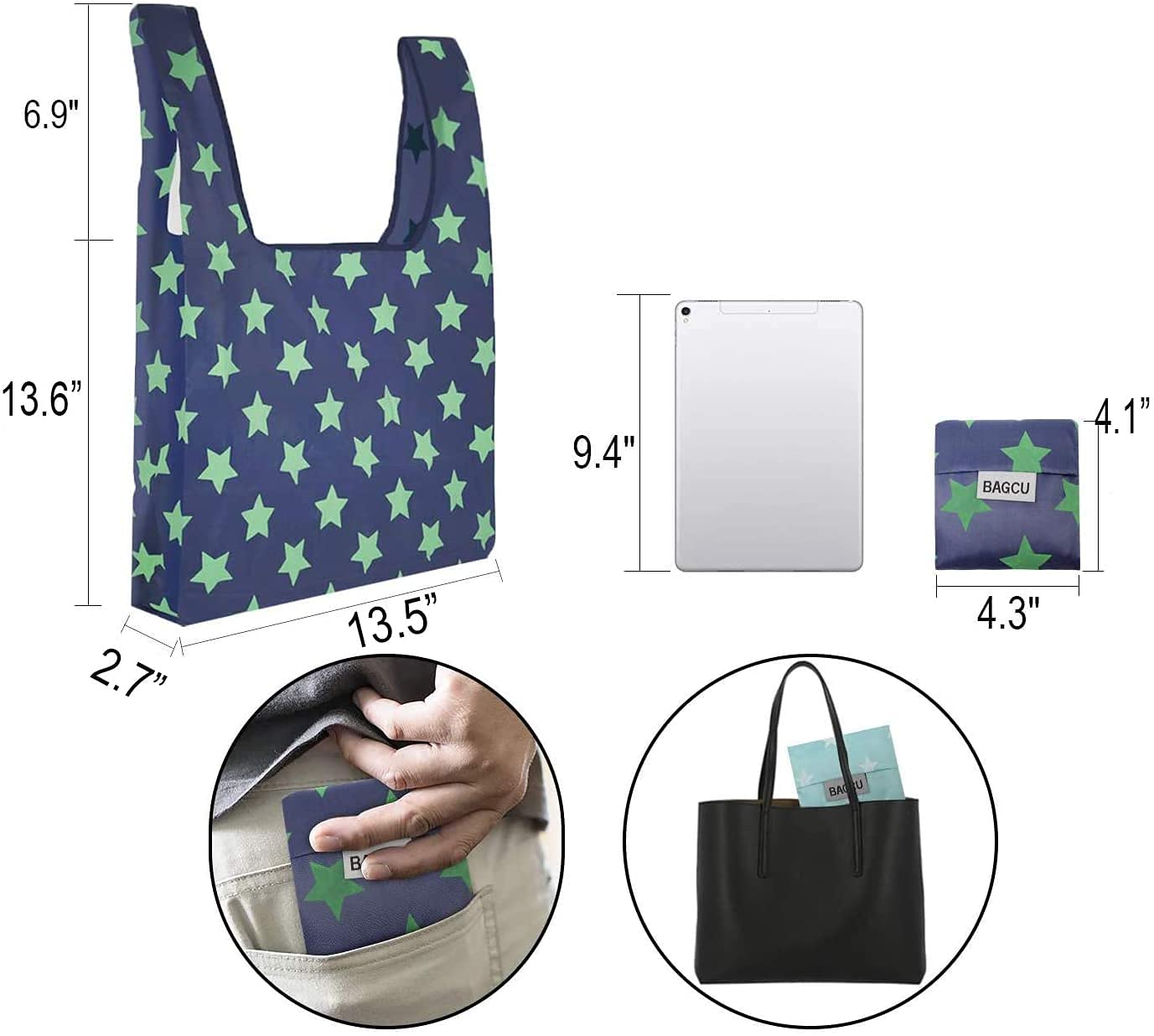 Grocery bag with 35lb capacity tote