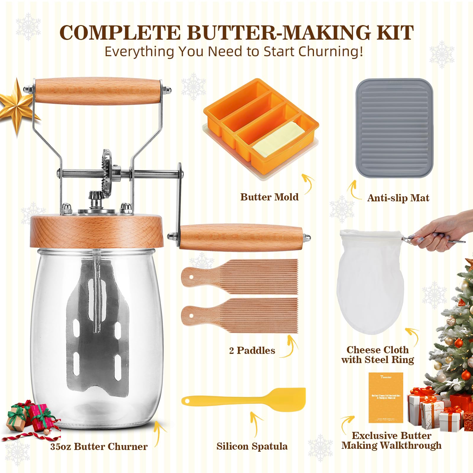 35oz glass jar and anti-slip base in the kit