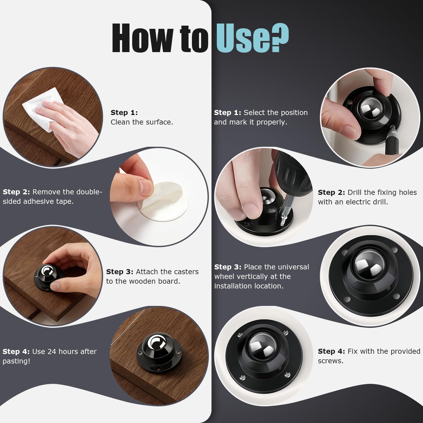 Kitchen countertop appliance caster wheels