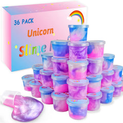 36 packs unicorn slime kit packaging
