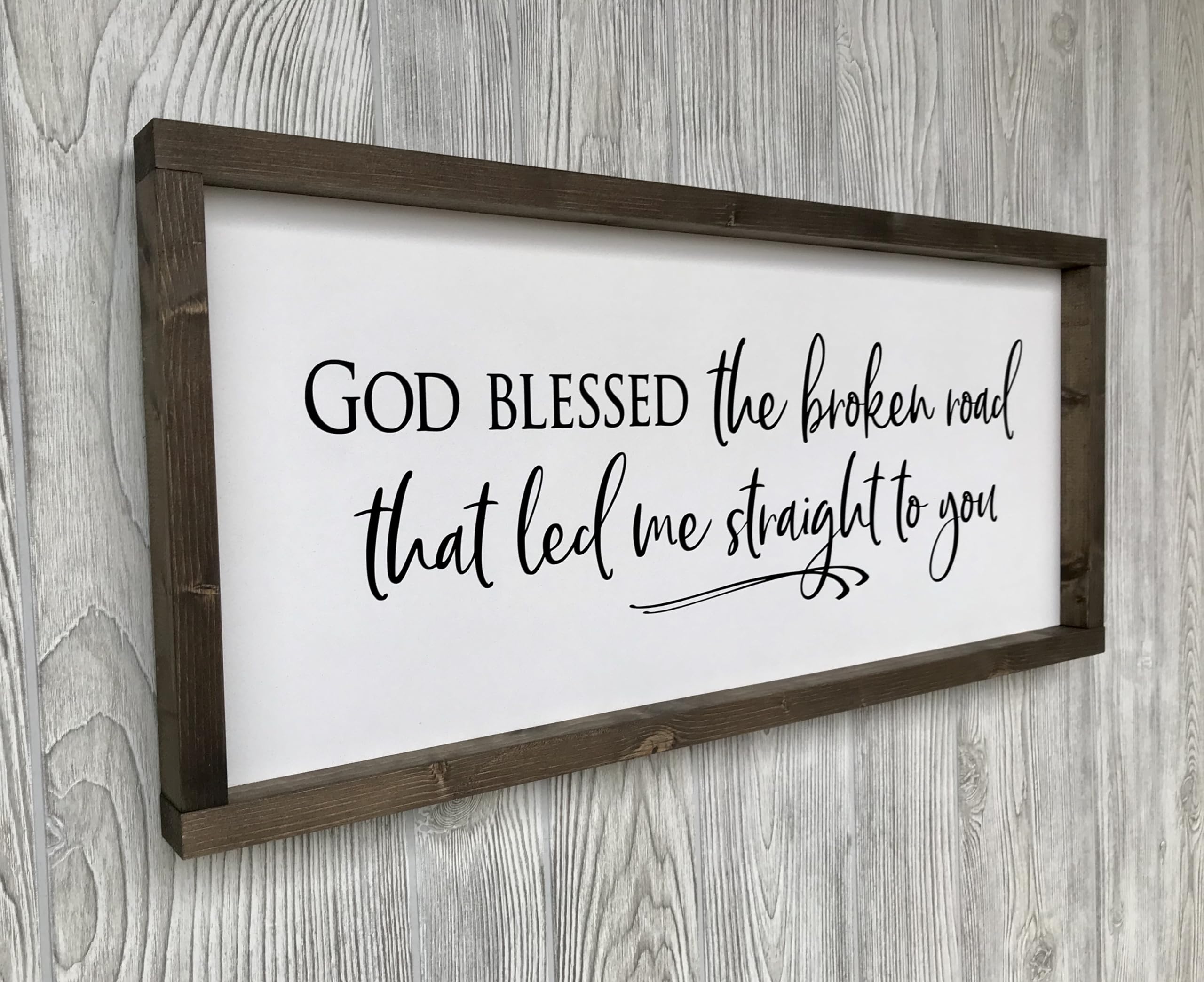 Sawtooth hanger attached for easy wall mounting of bedroom decor sign