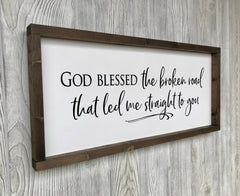 Sawtooth hanger attached for easy wall mounting of bedroom decor sign