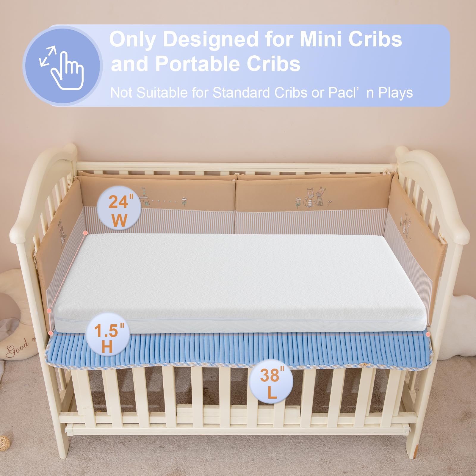 Care and maintenance instructions for NeoBorn bassinet pad