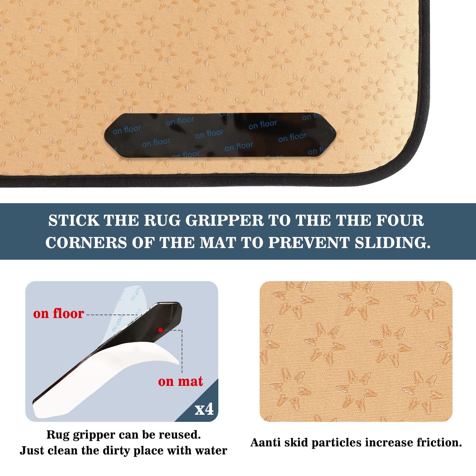 Mat measuring 39x20 inches from ALAZA kitchen mats line