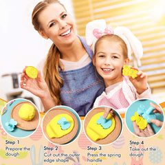 3D bunny egg chick shapes cookie cutters for baking