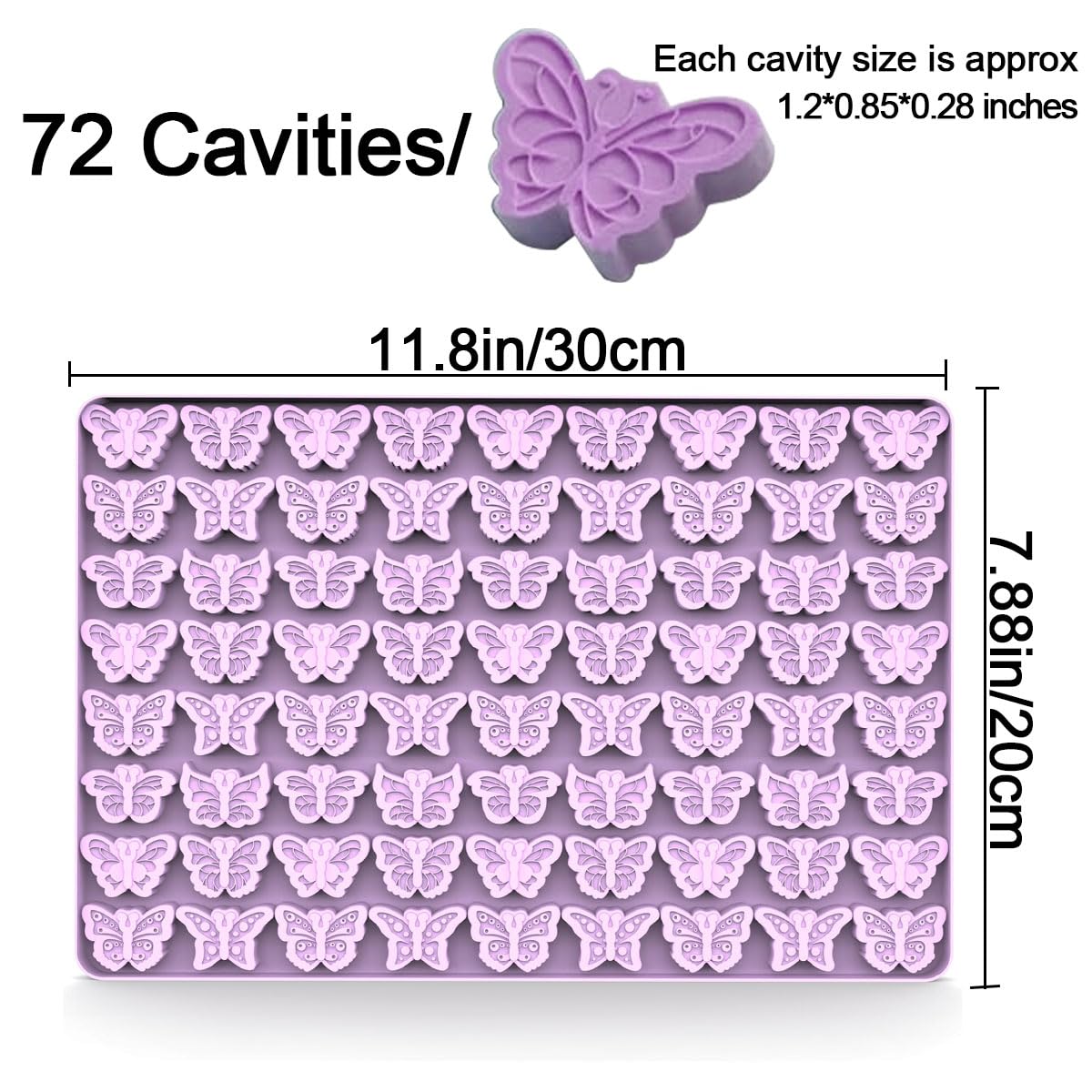 3D butterfly silicone mold suitable for chocolate and candy