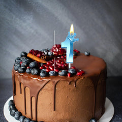 3D Shape Crown Birthday Number Candle closeup image