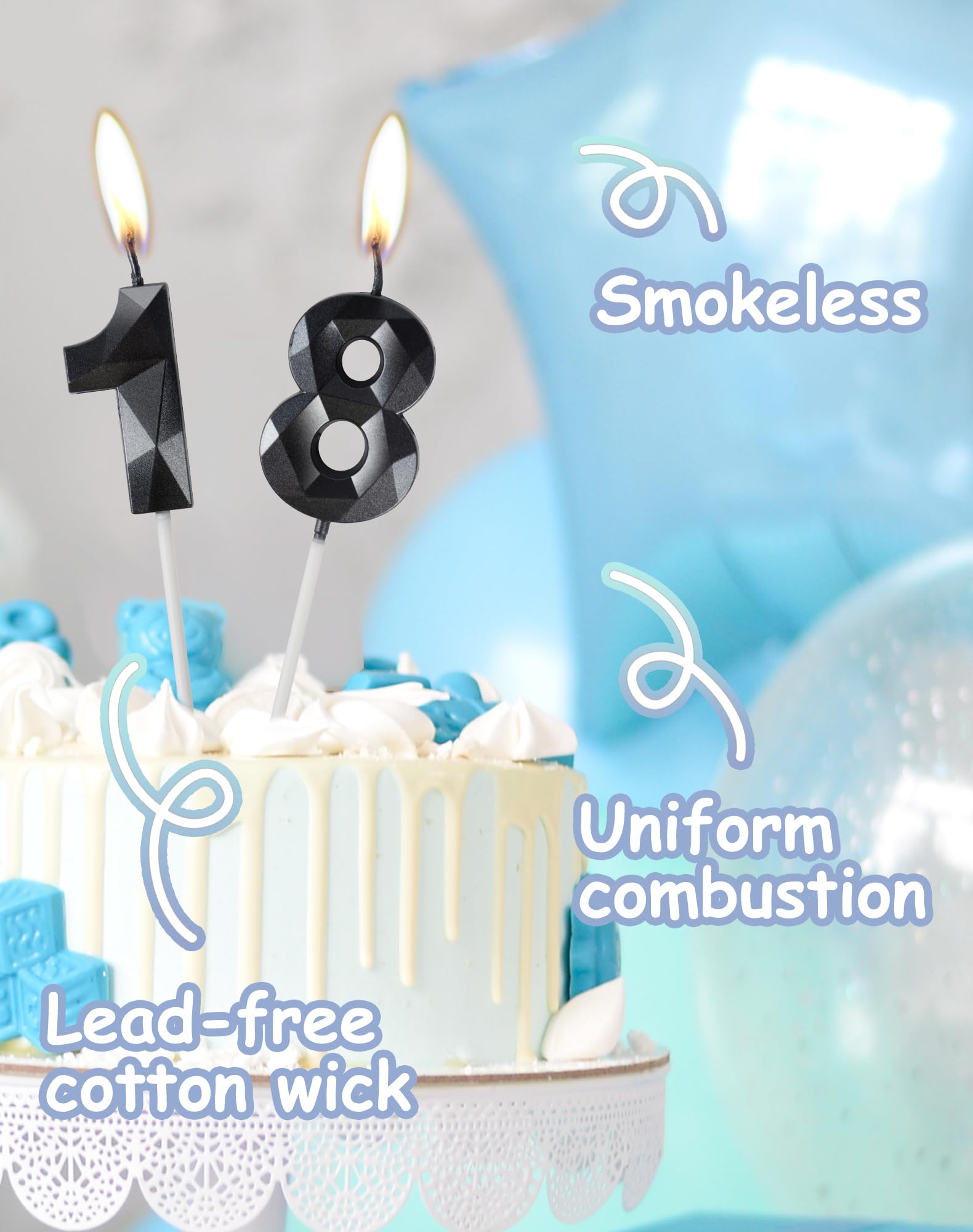 3D diamond style candle with kraft carton packaging