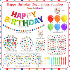 Premium 3D Felt Banner Happy Birthday closeup
