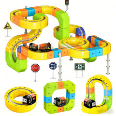 3D gravity-defying electric magnetic train set 105PCS product image