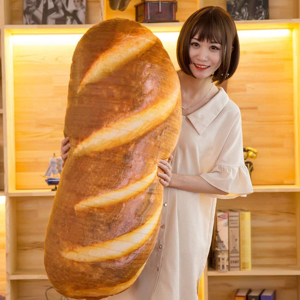 Bread plush cushion decor on bed or sofa