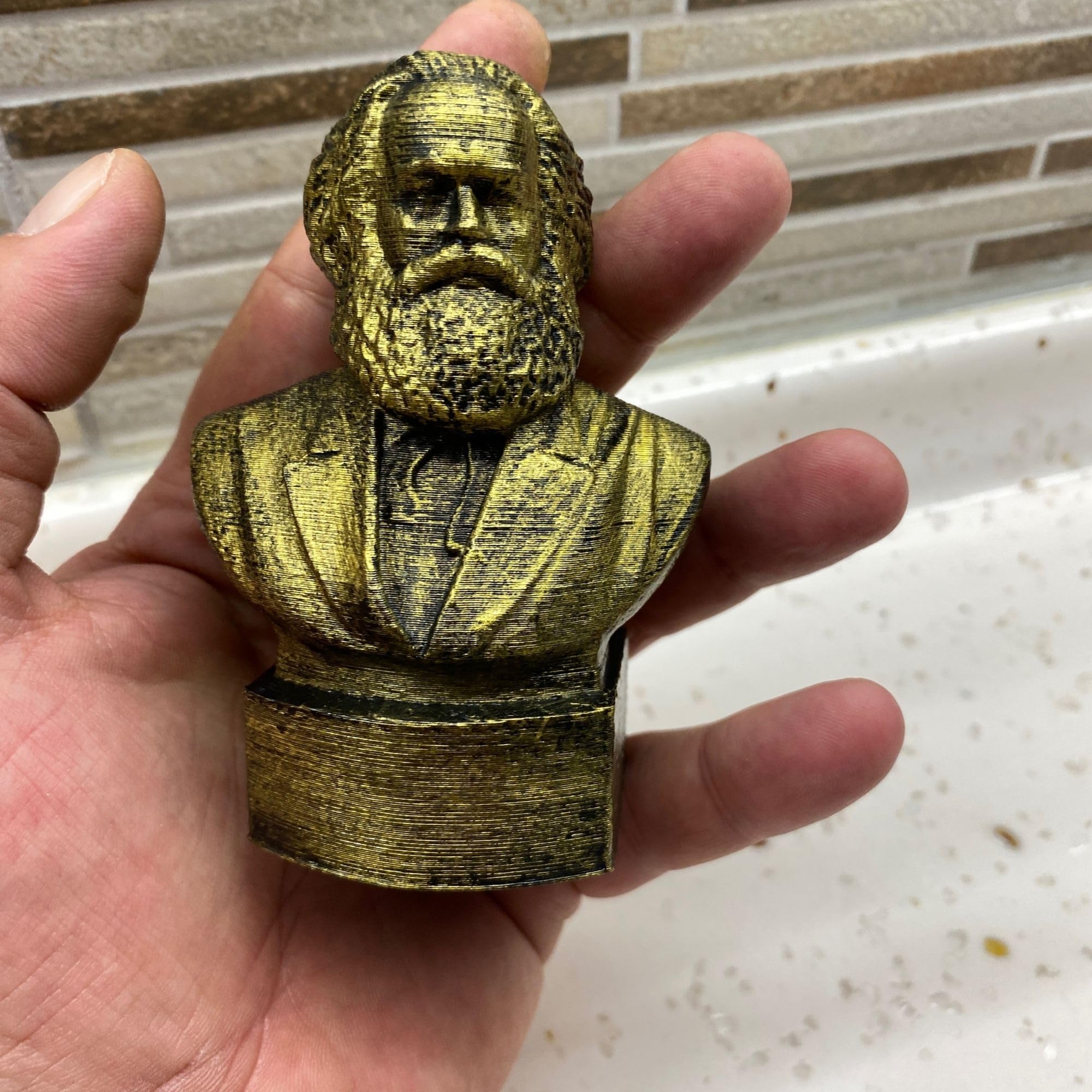 Revolutionary decor Karl Marx bust for office or library