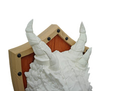3D printed dragon head wall decor PLA plastic closeup