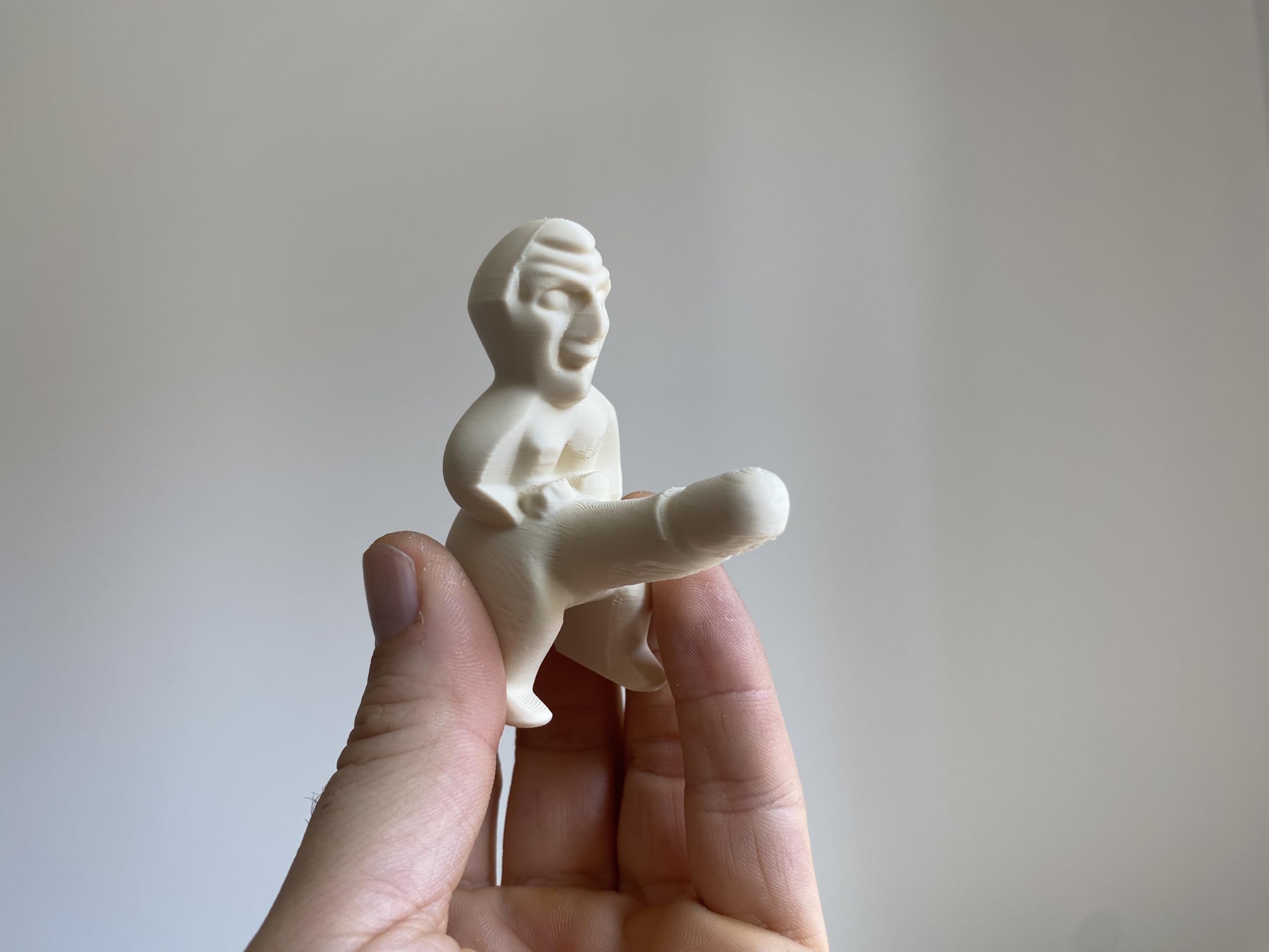 3D printed Greek fertility symbol statue close view