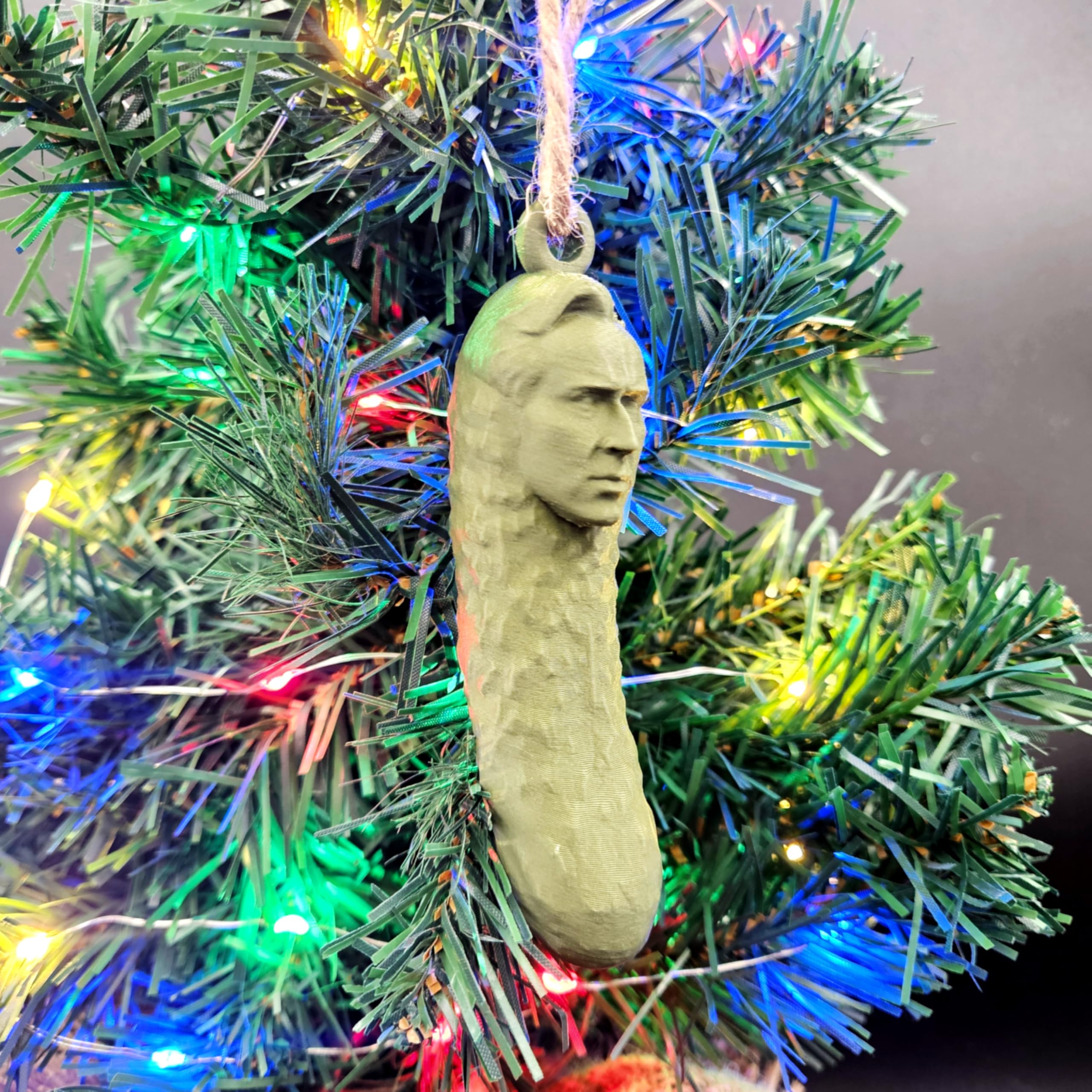 Size approximately 4 inches long Pickolas Cage ornament