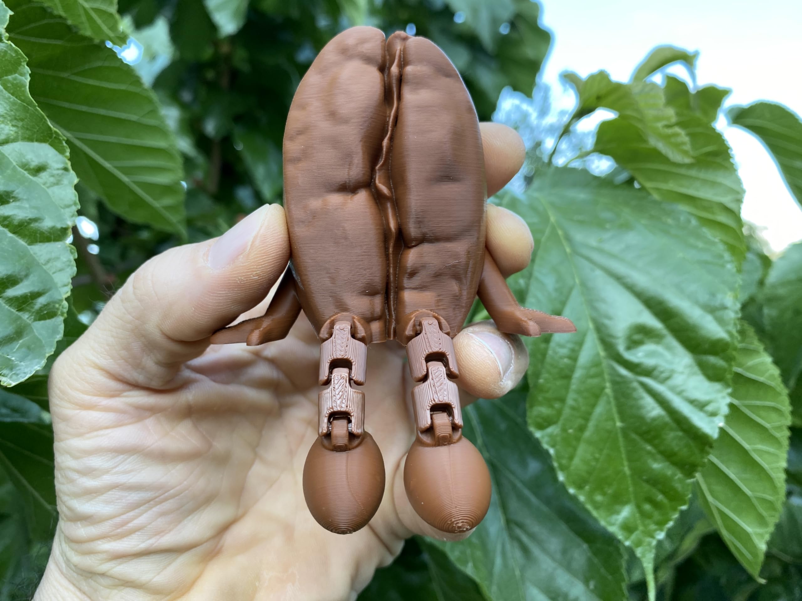 3D printed PLA desk buddy coffee bean figurine