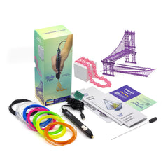 Box showing 8 color filament spools for 3Doodler Flow