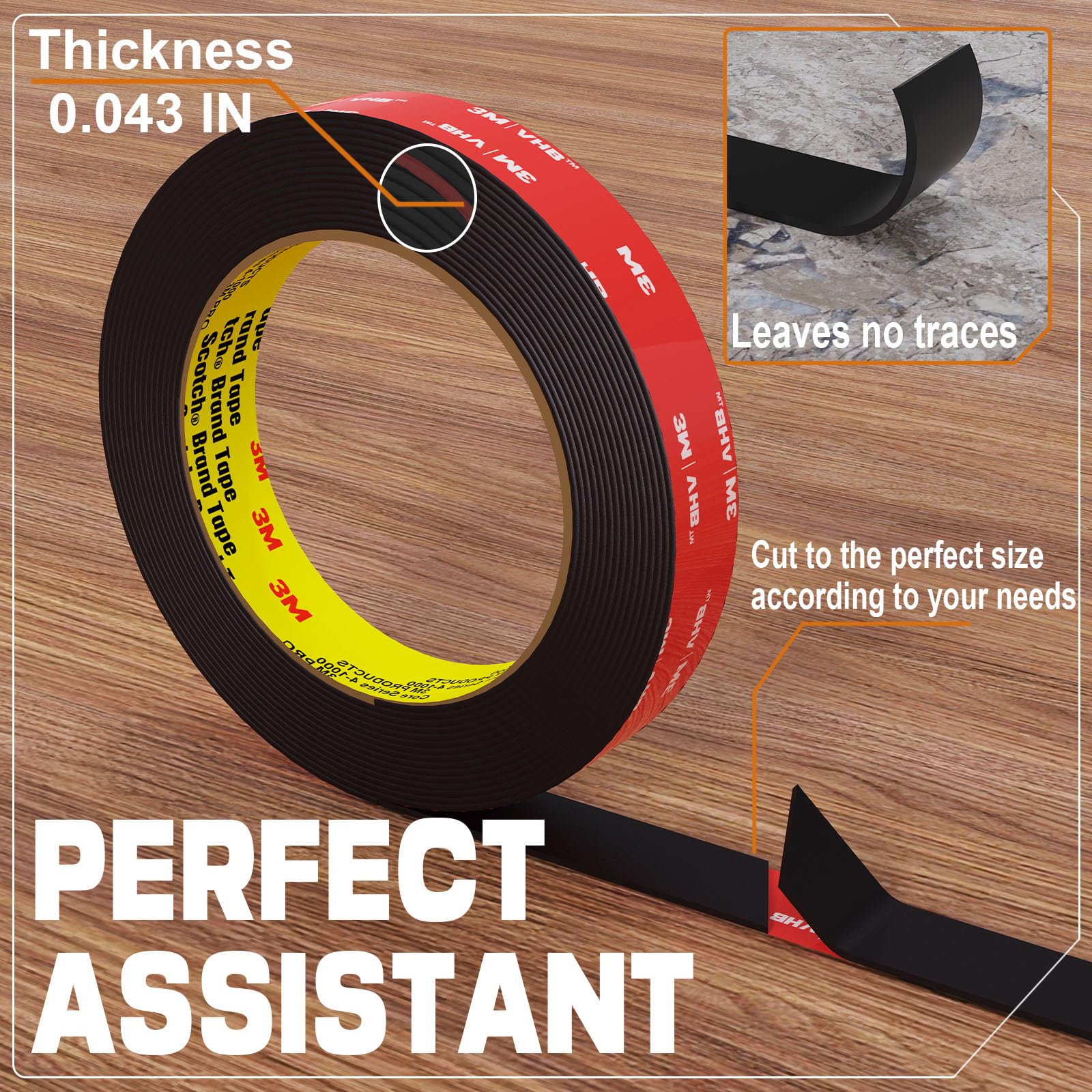 3M 5952 double sided tape size 0.39 x 10ft label
