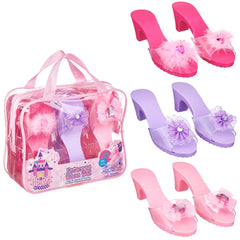Pastel Princess Dress Up Shoe Set 3pc pink toddler slip-ons