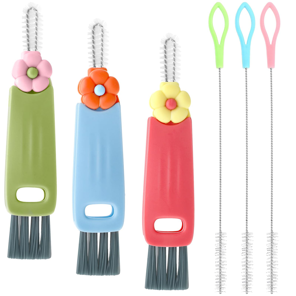 3Pcs 3 in 1 cup lid cleaning brush set image